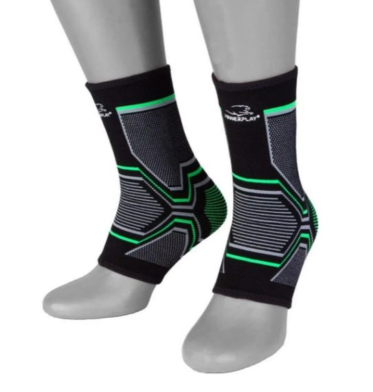 Бандажі на гомілкостоп PowerPlay 4100 Чорні L/XL (пара) (PP_4100_L/XL_Black)