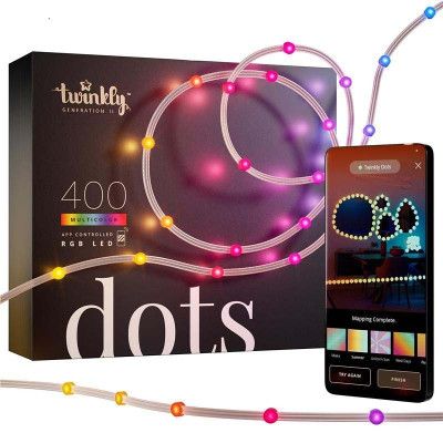 Гирлянда Twinkly Smart LED Dots Lights RGB 400 Gen II, IP44, 20м, прозрачный (TWD400STP-TEU) | Зображення 12
