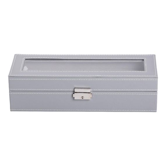 Скринька для наручного годинника 30×11×8 см з еко шкіри на 6 відсіків | Зображення 1