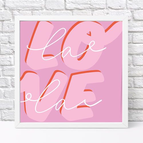 Постер у рамці Love lala 30x30 см (WKMT_21L004_WH)