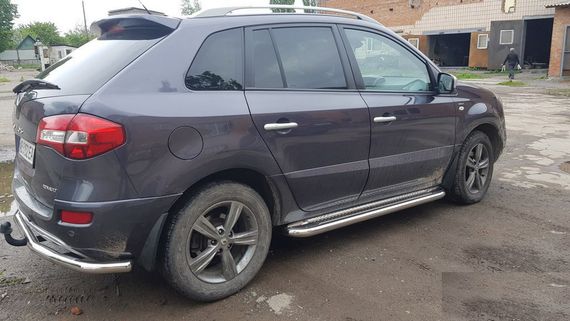 Боковые пороги Premium (2 шт., нерж.) 42 мм для Renault Koleos 2008-2016 гг | Зображення 5