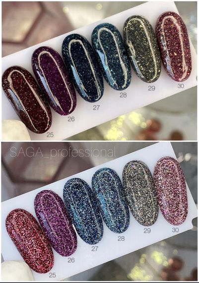 Світловідбиваючий гель-лак SAGA 30 Fiery 9мл | Зображення 1