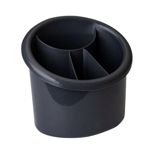 Підставка для столового приладдя овальна пластик граніт Алеана