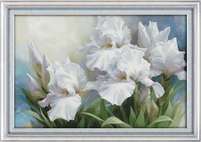 Набор для вышивания по нанесённой на канву схеме "Iris ". AIDA 14CT printed, 118*80 см