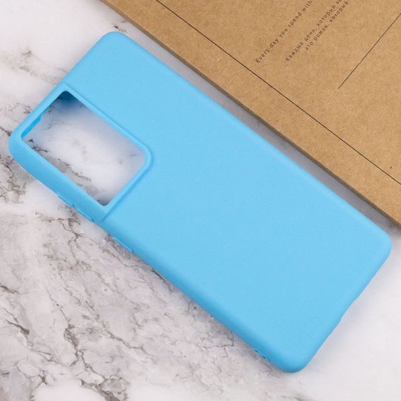 Силіконовий чохол Candy для Samsung Galaxy S21 Ultra Блакитний | Зображення 3