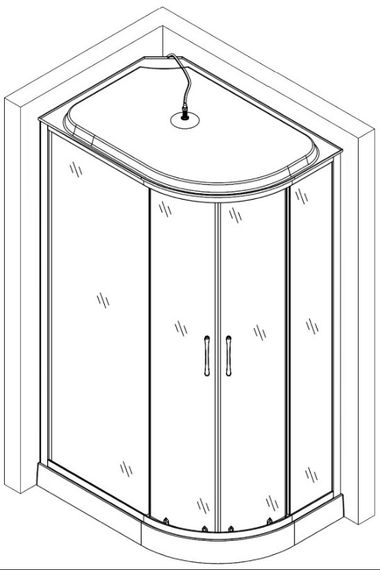 Душовий бокс BRAVO REGA L120GBSL (L120BL) | Зображення 2