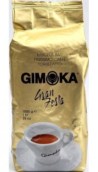 Кава в зернах Gimoka Gran Festa 1кг Італія Оригінал Джимока жовта | Зображення 1