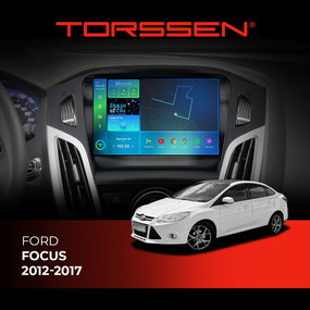 Штатна магнітола Torssen Ford Focus 12-17 чорна/сіра з кнопками F9432 4G Carplay DSP