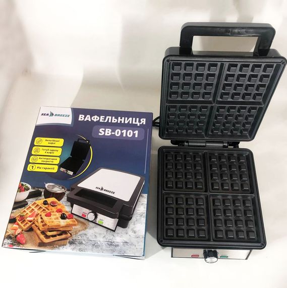 Електровафельниця для бельгійських вафель SeaBreeze SB-0101 1200 Вт, Якісна вафельниця для вафель | Зображення 5