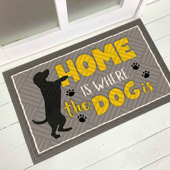 Коврик придверный с принтом Home is where the dog is 45x75x0,4 см (KOV_20S051)