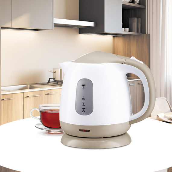 Электрический чайник Maestro MR-012-BEIGE 1 л стильный пластиковый электрочайник для быстрого кипячения воды 1100 Вт Коричневый | Зображення 3