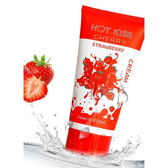 Лубрикант на водній основі Hot Kiss Полуниця 200 мл | Зображення 2