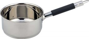 Кухонний ковш Con Brio CB-1013, 2.1 л, 18 см, з нержавіючої сталі з кришкою, для всіх типів плит