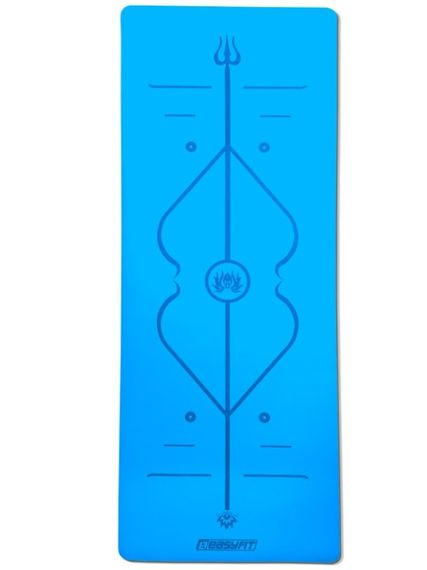 Килимок для йоги професійний EasyFit каучук 5 мм Синій (EF-1925-BL)