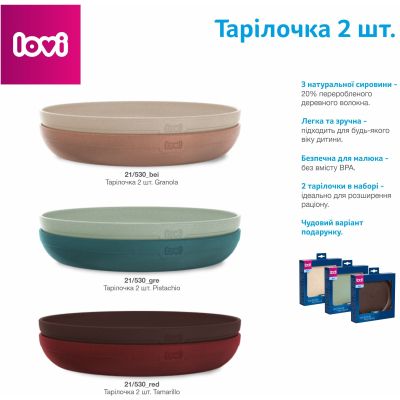Тарілка дитяча Lovi Tamarillo Бордові 2 шт (21/530_red) | Зображення 7