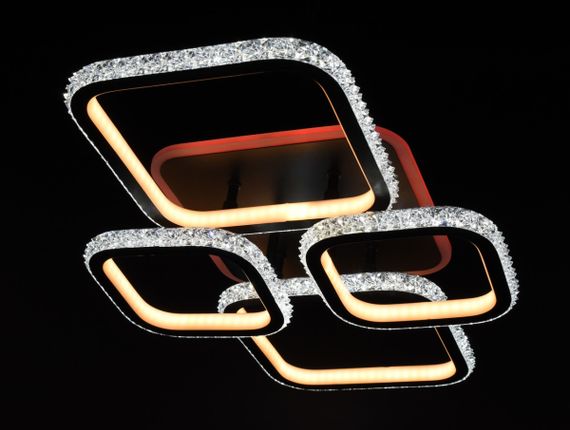 Люстра світлодіодна стельова LED світильник для квартири на стелю лед 26322 Білий 12х41х60 см. | Зображення 8