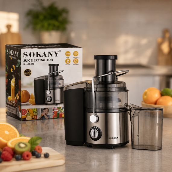 Соковыжималка Sokany SK-JB-176 / Соковыжималка с 2 скоростями 800 Вт / Соковыжималка электрическая | Зображення 3