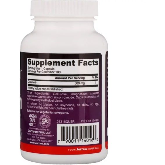 Кверцетин Jarrow Formulas Quercetin 500 mg 100 Caps JRW-14016 | Зображення 1