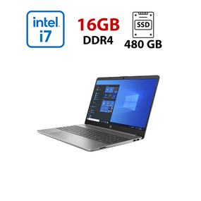 Ультрабук HP 250 G8 / 15.6" (1920x1080) IPS / Intel Core i7-1065G7 (4 (8) ядра по 1.3 - 3.9 GHz) / 16 GB DDR4 / 480 GB SSD / Intel Iris Plus Graphics / WebCam б/у