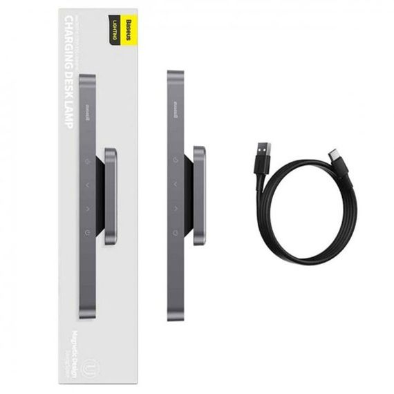 Настольная лампа Baseus Magnetic Stepless Dimming Charging Desk Lamp (DGXC-C0) Gray | Зображення 3