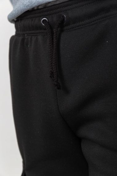 Спорт штани чоловічі карго на флісі, колір чорний, 241R0651 | Зображення 4