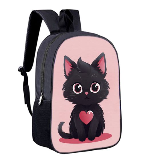 Рюкзак дитячий з котом 34х27 см, ранець міський з котиком для хлопчика, дівчинки (00488)