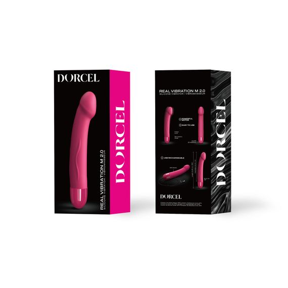 Вібратор Dorcel Real Vibration M Magenta 2.0, діаметр 3,7см, перезаряджається, для точки G | Зображення 3