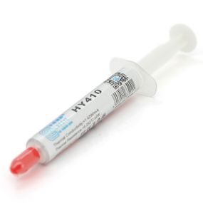 Паста термопровідна HY-410 2g, шприц, White,> 1,42W / m-K, <0.262 ° C-in² / W, -30 ° ≈280 °, В'язкість -1K cPs, OEM Q20