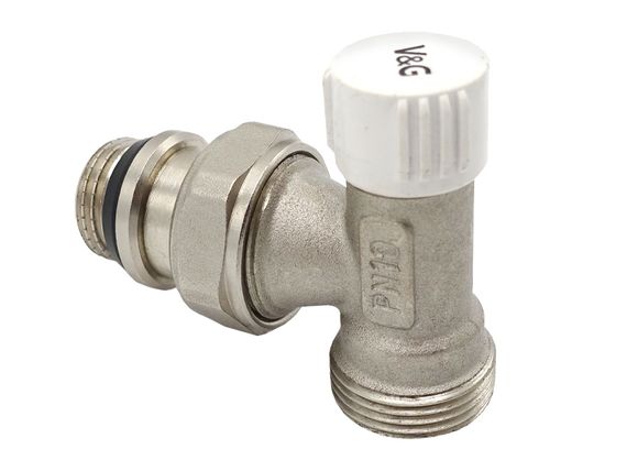 Радіаторний вентиль кутовий налаштувальний Valogin 1/2" х 3/4" євроконус VG-601201 1/16 шт | Зображення 1