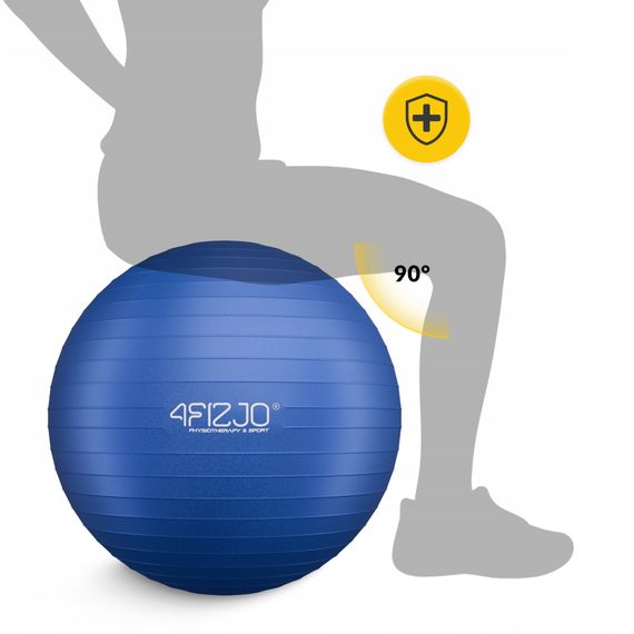 М'яч для фітнесу (фітбол) 4FIZJO 85 см Anti-Burst Blue (P-5907739316400) | Зображення 5