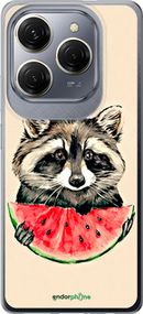 Чохол на Tecno Spark 20 Pro Єнотик з кавуном "4605u-3620-2448"