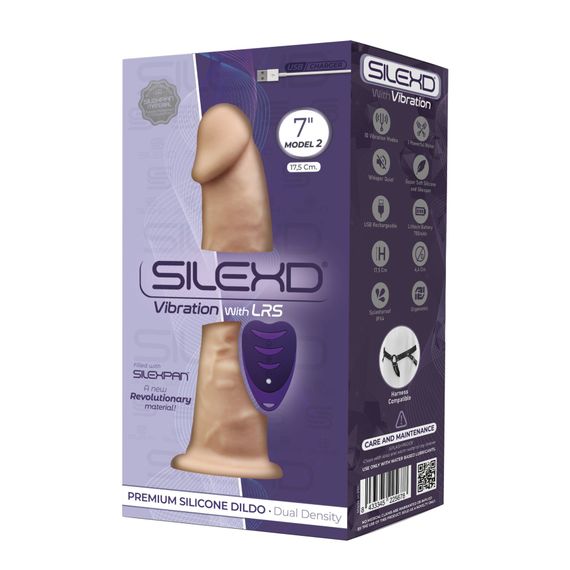 Фалоімітатор з вібрацією SilexD Henry Vibro Flesh (MODEL 2 size 7in) + LRS, діаметр 4,4 см | Зображення 2