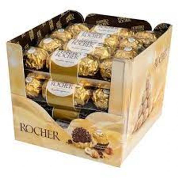 Цукерки шоколадні Ferrero Rocher, 50 г Німеччина, з цілим лісовим горіхом, | Зображення 1