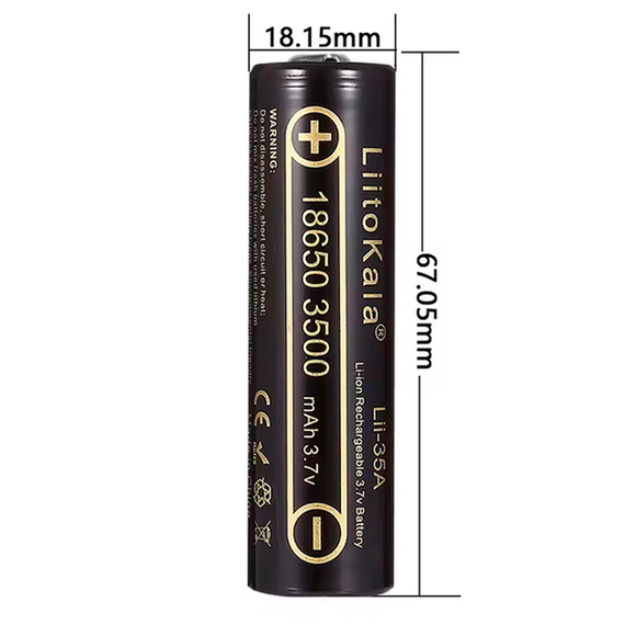 Аккумулятор 18650, LiitoKala 35A-JT, 3500mAh | Зображення 2