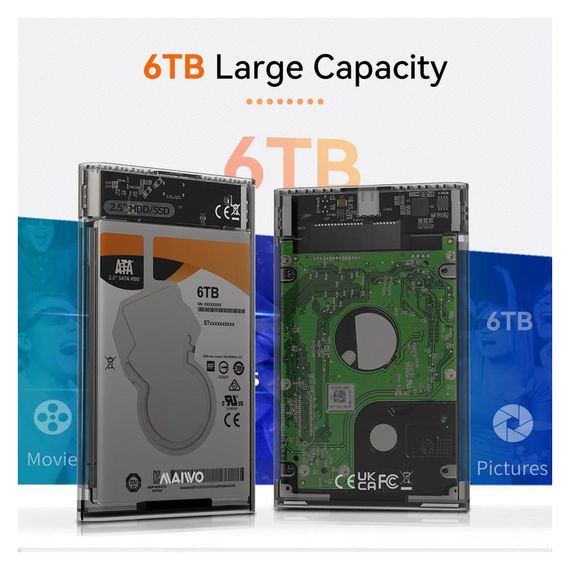 Кишеня зовнішня Maiwo 2.5" SATA/SSD HDD - USB3.0 (K2510B) | Зображення 4