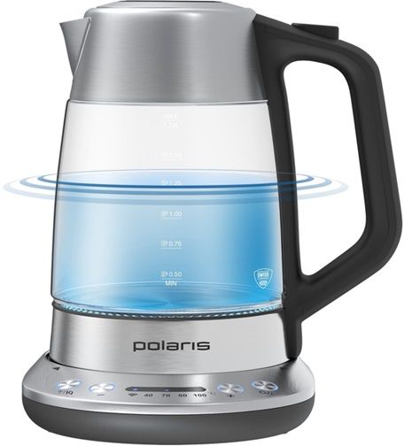 Электрочайник Polaris WIFI IQ Home Matte PWK 17115CGLD 1.7 л серебристый | Зображення 1