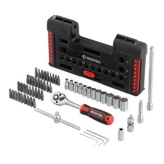 Набір викруткових насадок і головок із тріскачкою 57 од, STORM INTERTOOL VT-36571 | Зображення 3