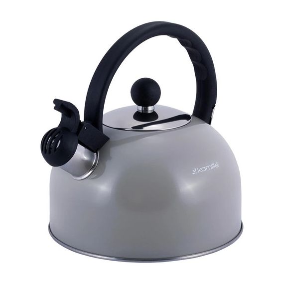Чайник із свистком Kamille KM-0679GR 2.5 л сірий