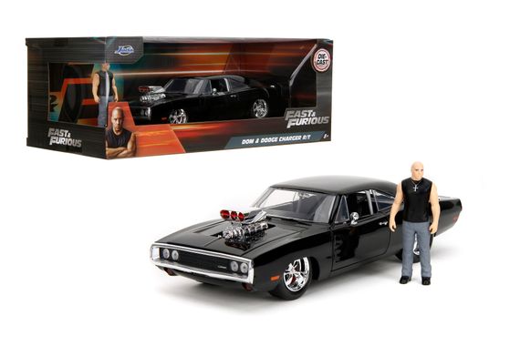 Игровая металлическая машинка Fast and Furious Додж Чарджер 1970 с фигуркой | Зображення 3
