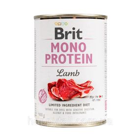 Беззерновой влажный корм Brit Mono Protein Lamb для собак, ягненок, 400 г