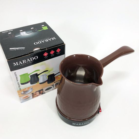 Електрична турка для кави Marado MA-1625, Побутова турка, Бюджетна турка. Колір: коричневий | Зображення 2
