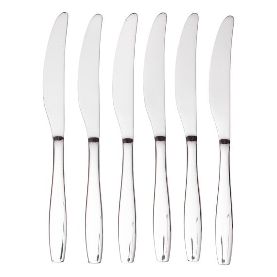 Набір столових ножів 6 штук з нержавіючої сталі 23.5 (см) Срібло HP-8-21 | Зображення 1