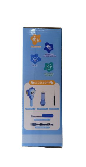 Установка с мыльными пузырями 922-816 B, аккумулятор, подсветка, USB кабель, автоматический принцип работы, мыльный раствор (6967657190765) Голубой | Зображення 1