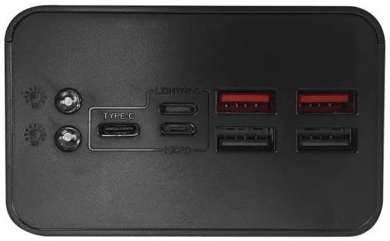 Повербанк зовнішній акумулятор XPRO PR124 40000mAh з індикацією зарядки та ліхтариком чорний (MAW-40190) | Зображення 3