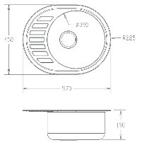 Кухонна мийка Fabiano BR 57x45 матовая 304 8213.401.1 011 | Зображення 1