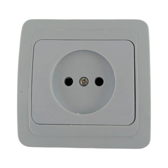 Розетка врезная внутренняя одинарная без заземления Makel QMax