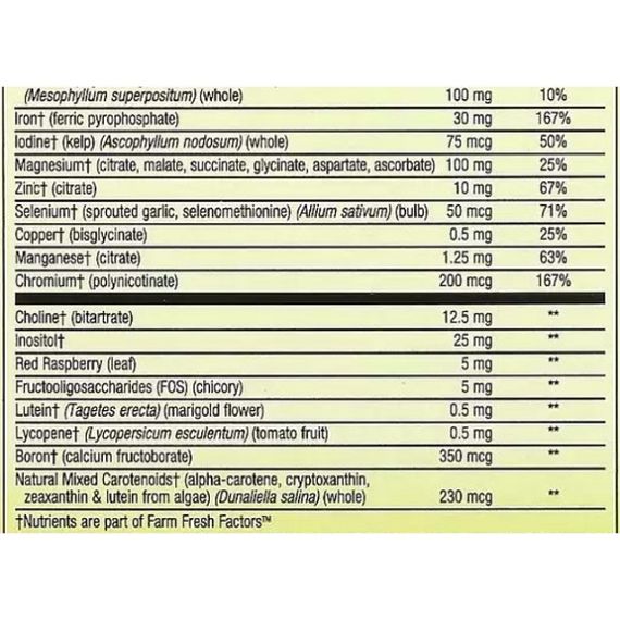 Витамины для беременных Natural Factors Whole Earth & Sea Women's Prenatal Multivitamin & Mineral 60 Tabs | Зображення 2