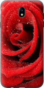Чехол на Samsung Galaxy J7 J730 (2017) Красная роза "529u-786-17620"