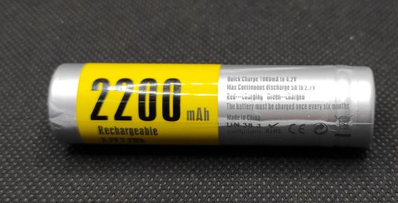 Аккумулятор Soshine 18650 3,7V 2200mAh с защитой и зарядкой от microUSB ( 1шт. ) | Зображення 3