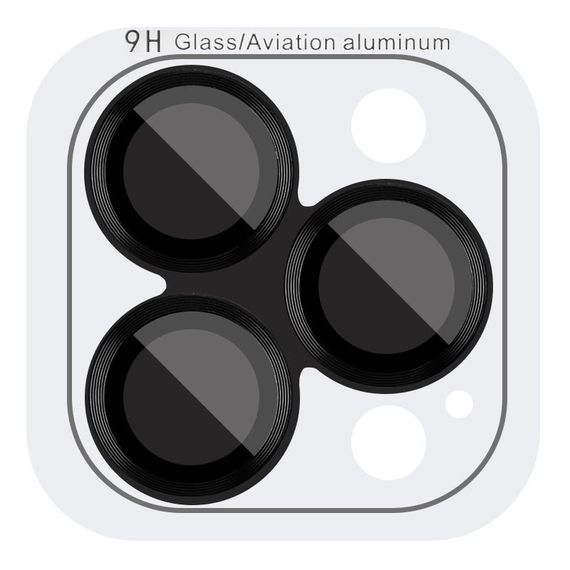 Захисне скло Metal Classic на камеру (у упак.) для Apple iPhone 14 Pro (6.1") / 14 Pro Max (6.7") Чорний / Midnight